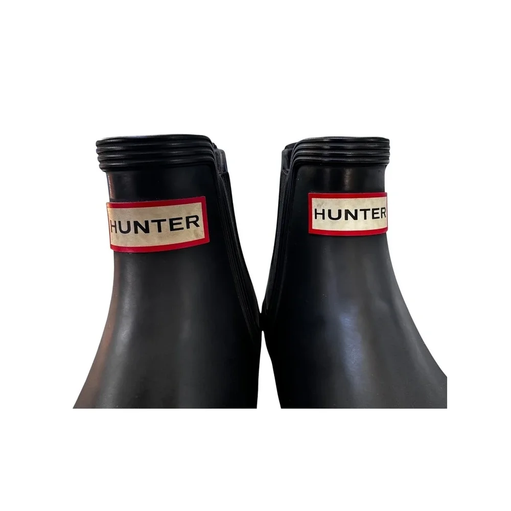 Hunter Original Chelsea Matte Black Waterproof Rain Boot Mens 10 Womens 11.5